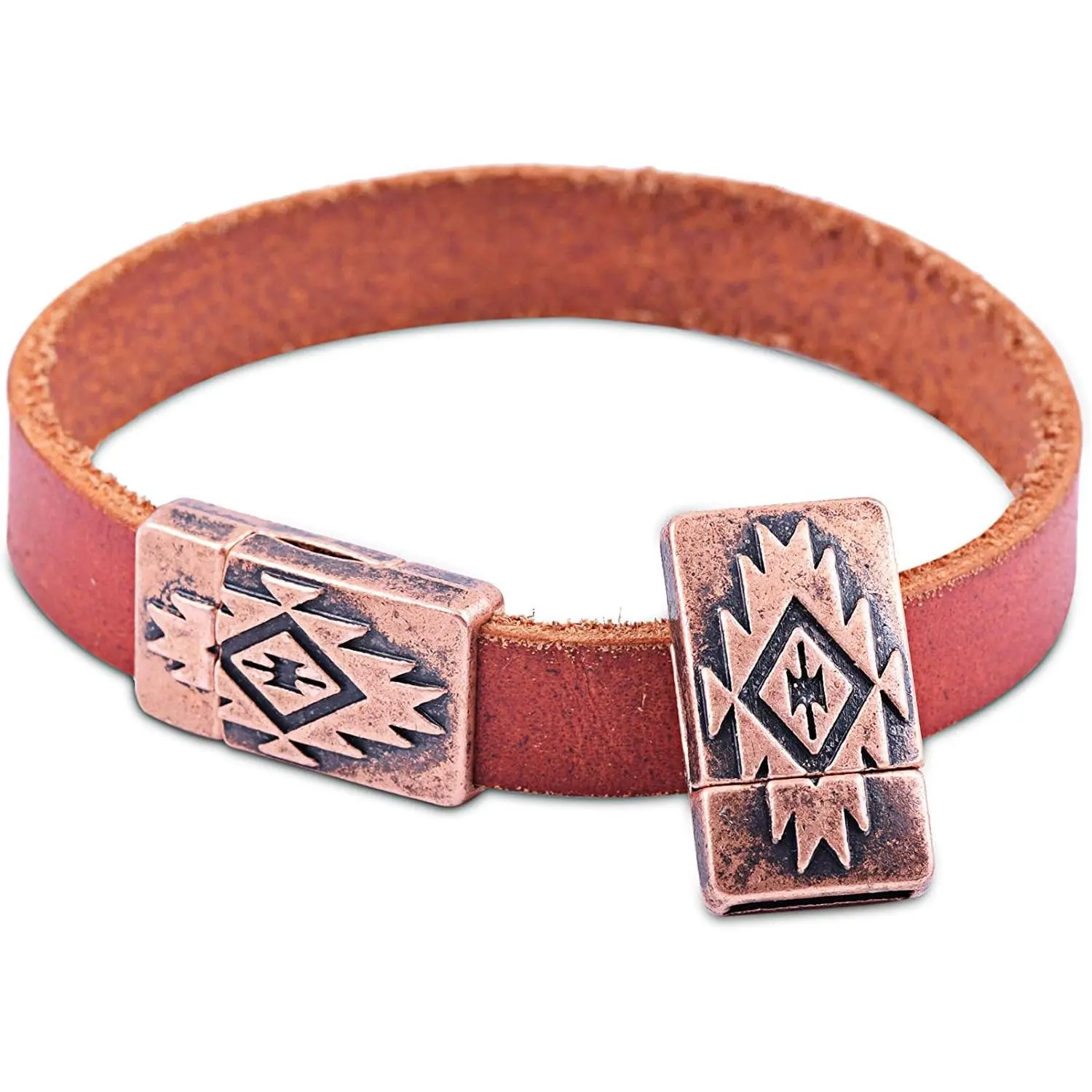 5 Sets 10.0x2.0mm Glue-in   Clasps for Bracelet Making (Antique Copper)