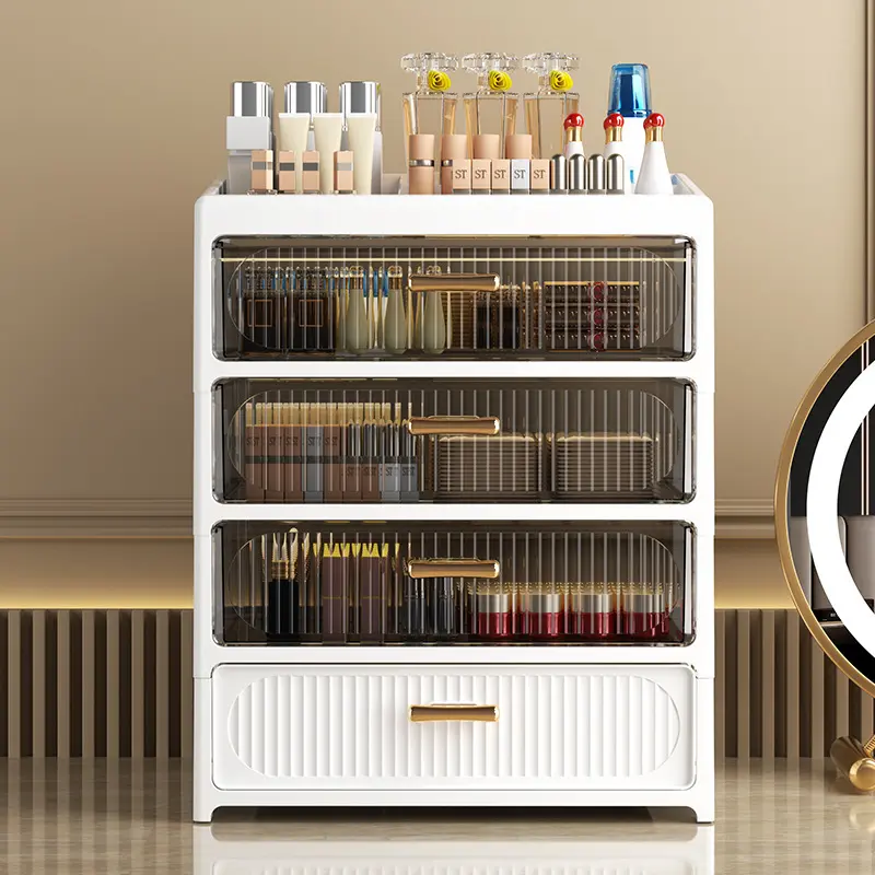 Cosmetics Storage Box Desktop Drawer Lipstick Mask Box Dustproof Large Capacity Dresser Skin Care Product Shelf Cosmetic Holder Box Organiser