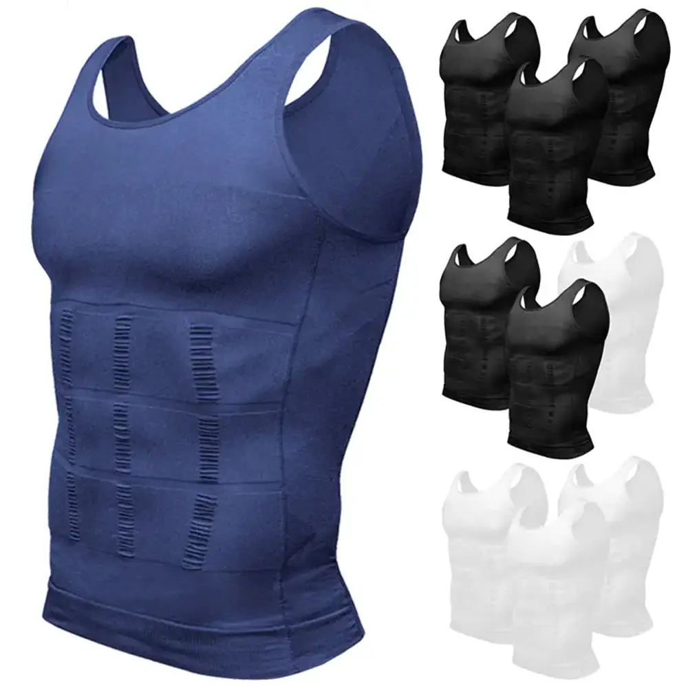 1/2 Pack Men Compression Shirts For Men Sleeveless Undershirts Body Shaper Tank Top Workout Vest