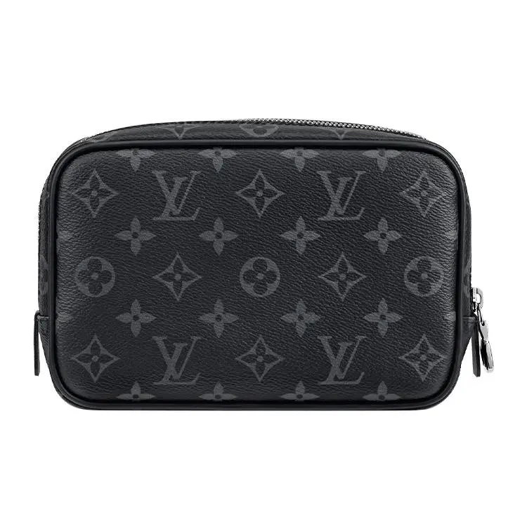 Louis Vuitton Monogram Cowhide Toiletry Bag - Unisex Elegant Toiletry Bags, Couple-Style Design, Black Color