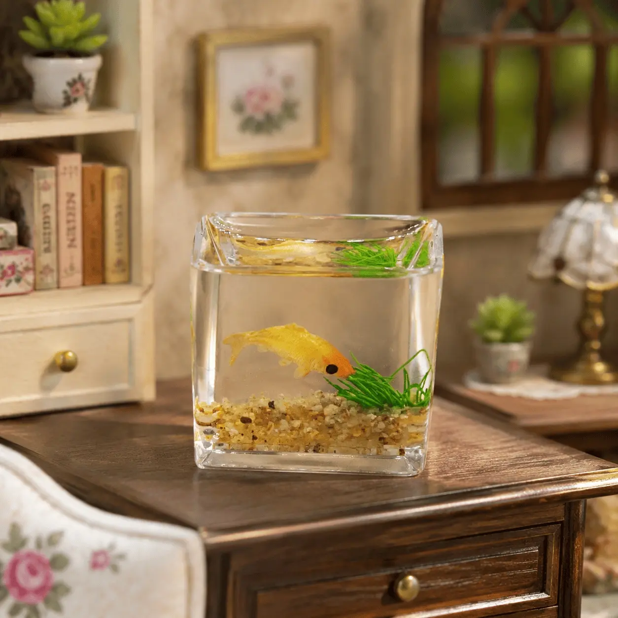 DIY Moss Terrarium Kit with Thick Glass Container, Water Plant Art Decor for Home Office Desk, Creative Desktop Garden Set, Mini Landscape Design Tool for Dorm Stationery and Plant Lovers