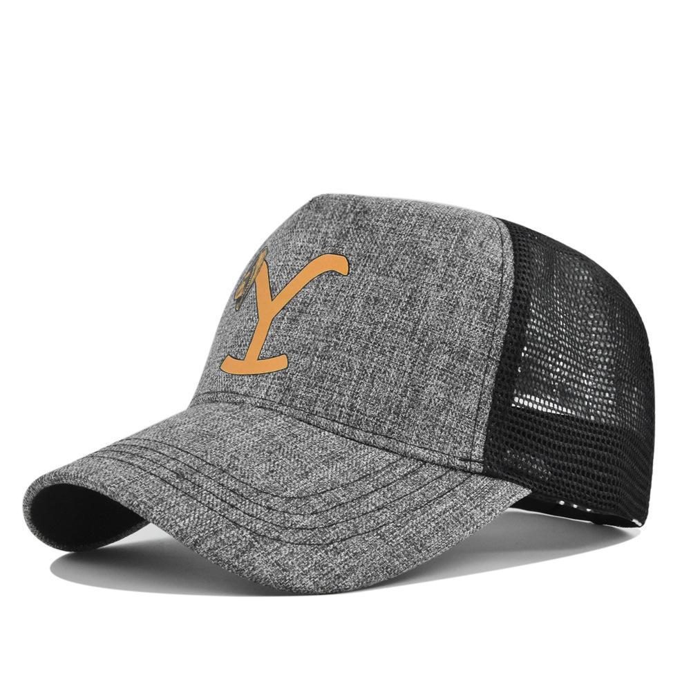 Cross-border Yellowstone baseball cap, silk-printed Yellowstone mesh cap, printed duckbill cap, unisex washable breathable sun hat