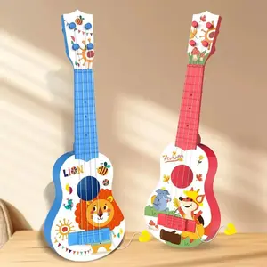 44cm Playable Ukulele for Kids - Safe String Musical Instrument, Educational Music Learning Tool, Novelty Fidget Toy, Birthday Gift for Kids & Kidults, Travel Mini Indoor-Outdoor Toy