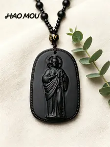 Rosario San Judas Tadeo Necklace, Faith Pendant Necklace, Neutral Casual Creative Jewelry, Perfect for Daily Commute, Parties, Gifts