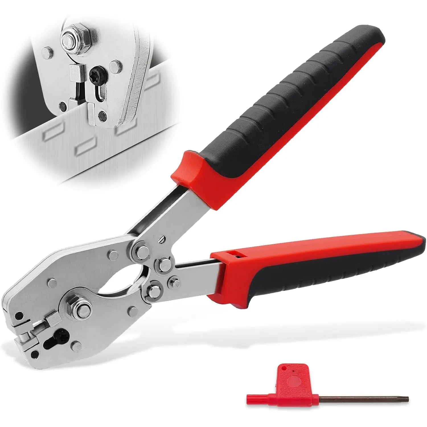 Snap Lock Punch Notcher for Sheet Metal - Heavy Duty Gutter Tools, Gutter Crimping Tool for HVAC, Gutter End Cap, Sheet Metal, Downspout, Vinyl Siding Crimping
