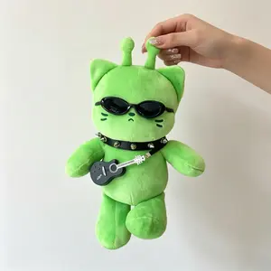 Cute Alien Plush Toy, Small Cat Stuffed Animal Figure, Cool Alien Cat Doll Decoration, Soft and Adorable Pendant Gift