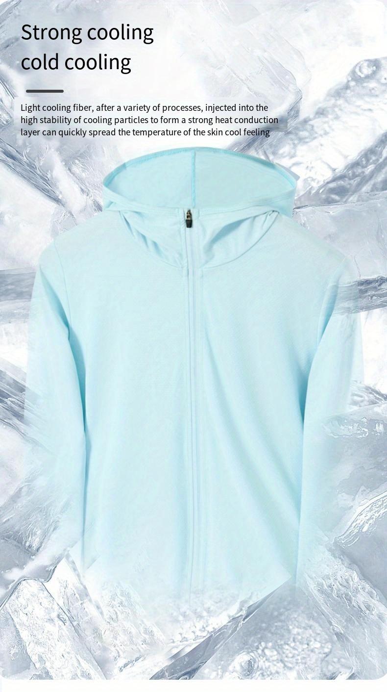 Summer Thin Ice Silk UV-Protective Women's Sunscreen Swimsuit Jacket, Front Zipper, Fishing Jacket, Couple's Sunscreen Jacket, Women's Coat