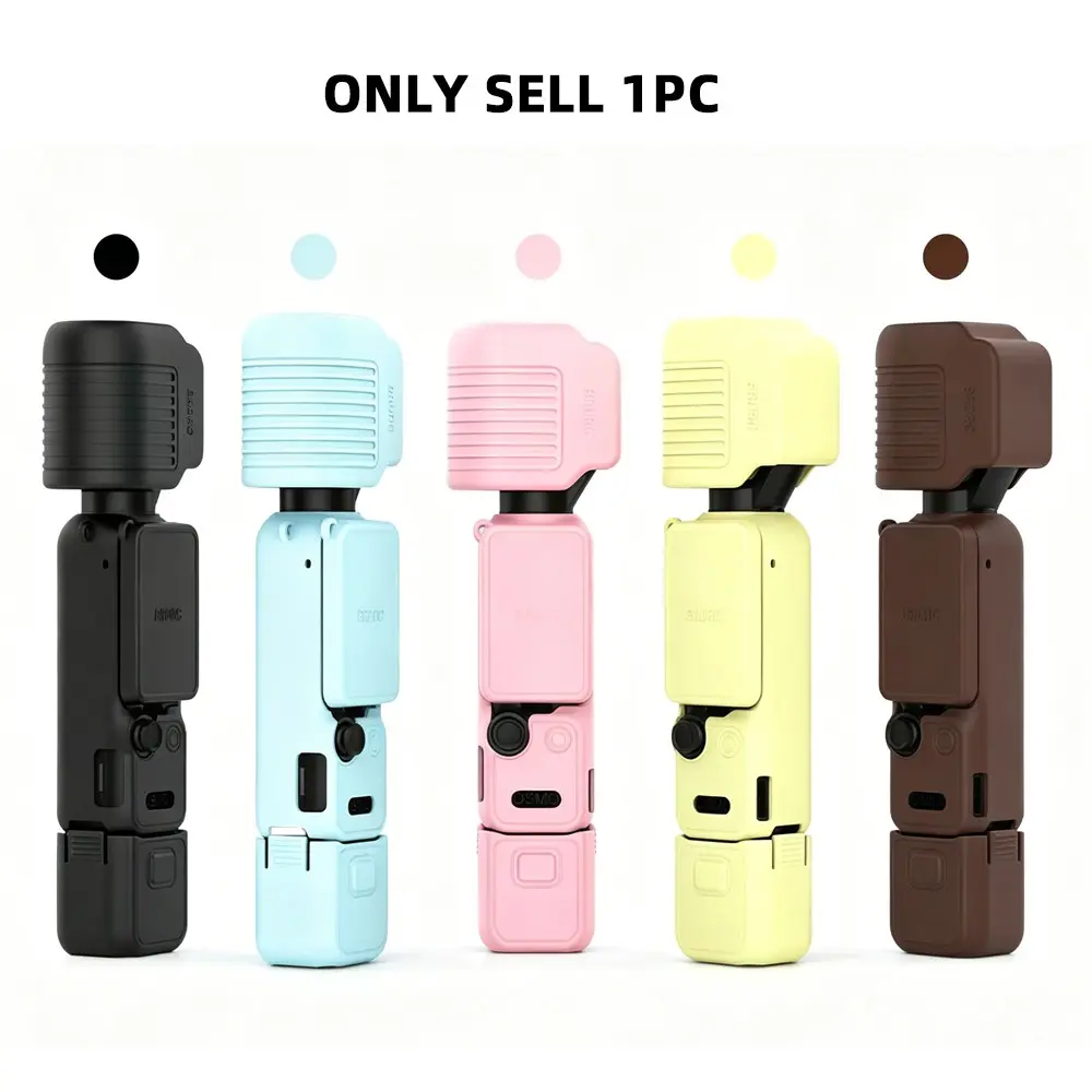 BRDRC Silicone Case for DJI Osmo Pocket 4, Standalone Version Scratch-Resistant Anti-Shock Gimbal Protective Cover Camera Accessories Protection