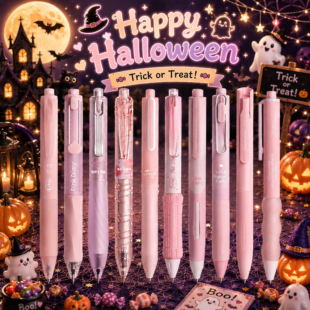 10 retractable gel pens with 0.5mm fine tips. They are well-made with black ink, delivering smooth writing and quick-drying marks. Ideal for the back-to-school season, exams, office work and daily stationery use.