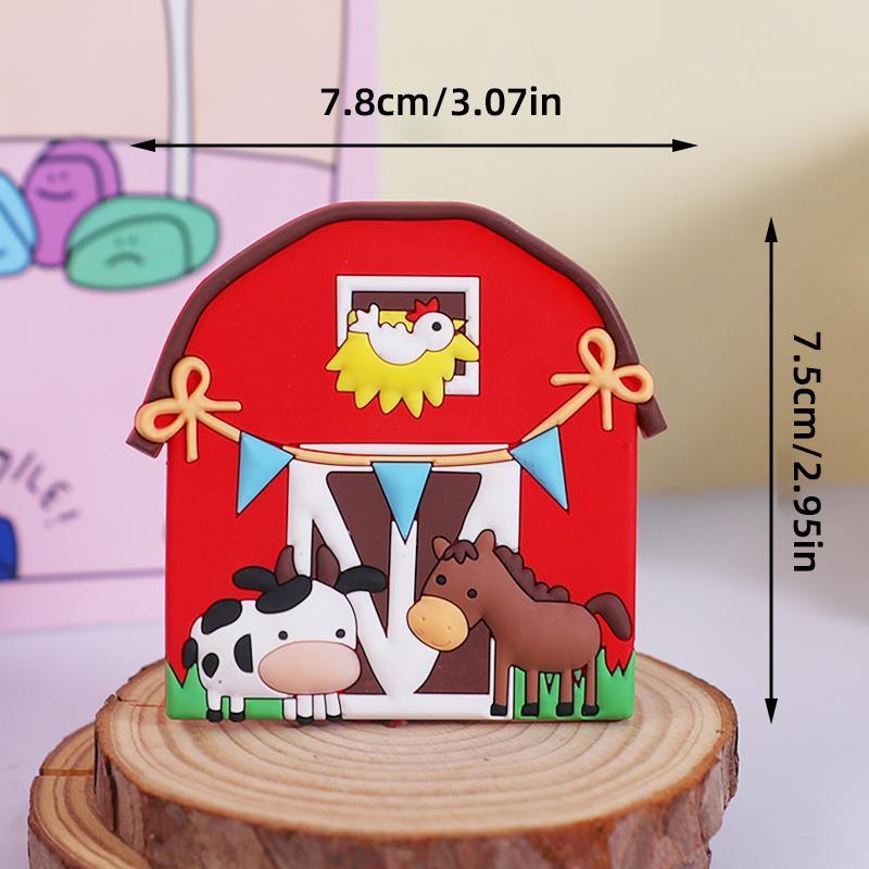 Farm Animal Cake Topper Cow ,Pig, Mountain Cattle, Chick Cake Decorations for Baby Shower Kids Happy 1st Birthday Party Supplies