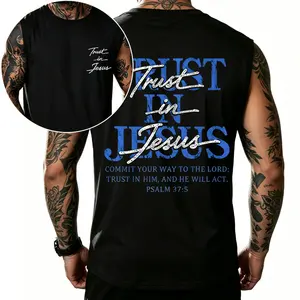 Trust In Jesus Psalm 37:5 Vintage Washed Tank Top - Christian Faith Unisex Sleeveless Tee