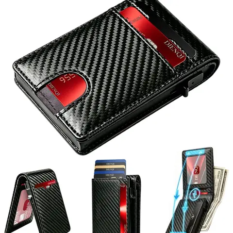 Business Matching Rfid Blocking Wallet, Simple Plain Multi Card Slots Wallet, Minimalist Aluminium Metal Pop-up Case ID Bank Credit Cardholder Cash Wallet for Men, Rfid Blocking Smart Wallets,Travel,Gift for Men,Christmas,Thanksgiving #GLOBAL PICKS