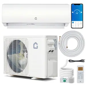 9000 BTU Mini Split Wall-Mounted Air Conditioner and Heater 20 SEER2 Ductless Inverter with Heat Pump R454B Refrigerant Energy Efficient Ultra Quiet 42dB WiFi/App/Alexa Complete Installation Kit Cools & Heats Up to 450 Sq.Ft 208-230V