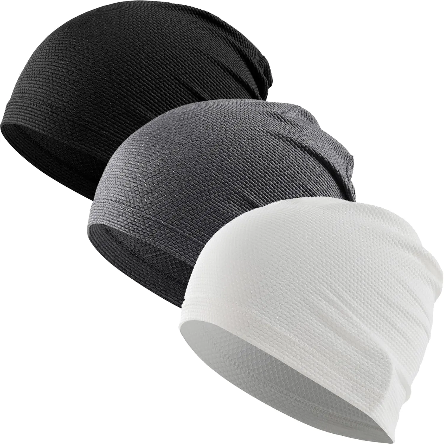 3-Pack Cooling Skull Caps for Men & Women - Breathable 3D Mesh Running Caps for Cycling, Gym & Summer & Winter(Gift)