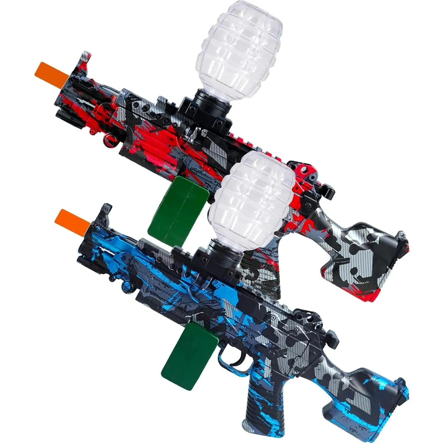 2 Set Electric Blaster Toys, Splatter Blasters with Auto and Manual Dual Mode, and Goggles, Ages 14 & Up (Red + Blue)Gift