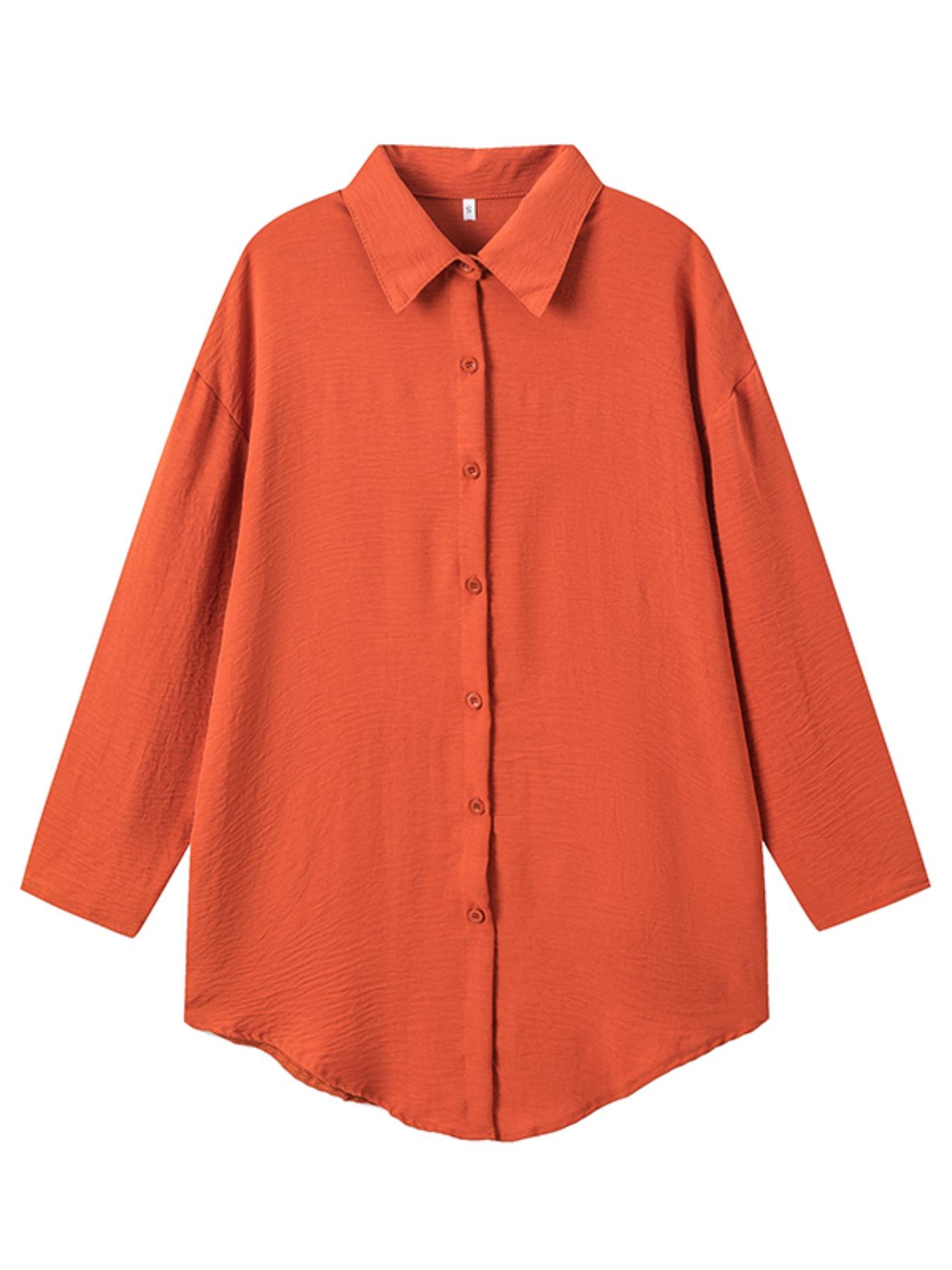Women's Sun & Eye Print Button Front Drop Shoulder Blouse, Womenswear Casual Long Sleeve Collared Top for Daily Wear, Ladies Clothes for All Seasons