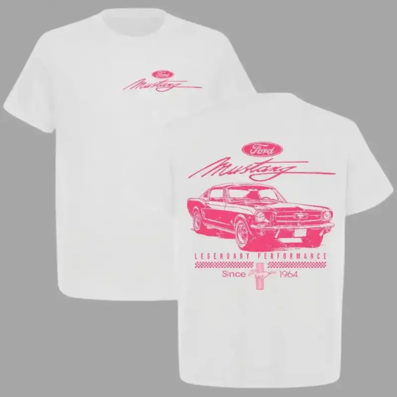 180g[100%cotton][ MADE IN US ]Ford Mustang 1964 Vintage T-Shirt, Classic Muscle Car Graphic Tee, Retro Car Shirt for Men, Gift for Vintage Car Lovers