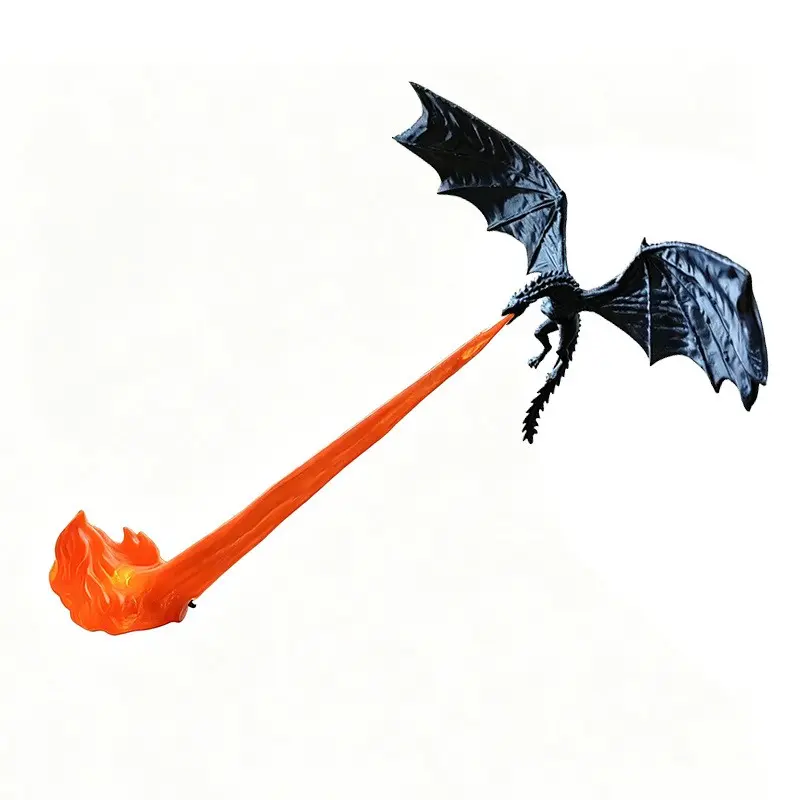 3D Dragon Flame Sculpture Ornament - 3D Printed Fire Breathing Dragon Statue, Suitable for Home, Office Desk, Cabinet, and Computer Desk, Decorative Home Ornament