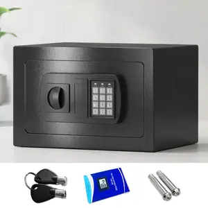 1.0 Cu Ft Digital Safe Box with Keypad & Key, Anti-Theft Security Safe with Alarm System, Home Office Safe for Cash, Jewelry, Documents & Firearms