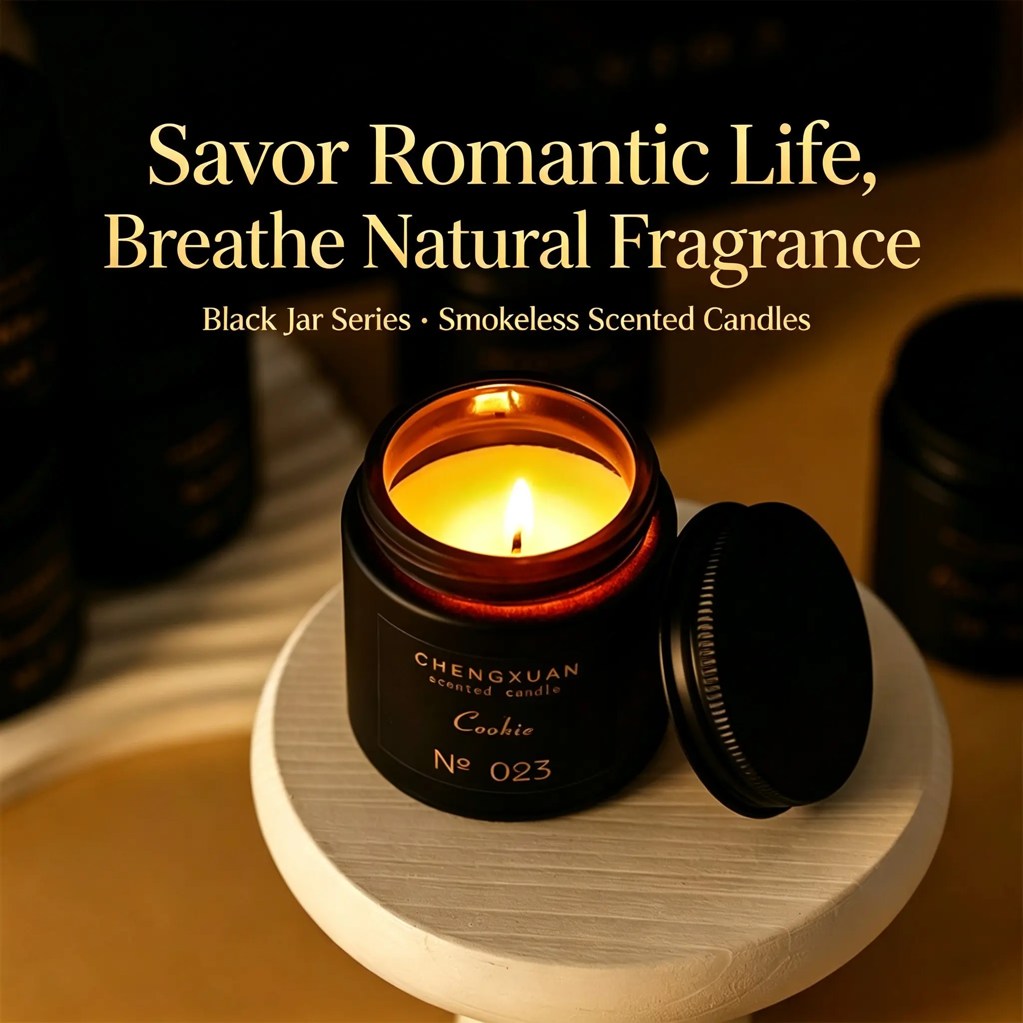 3 Packs Matte Black Candle In Jar, Smokeless Soy Wax Frosted Glass Cup, Scented Candle Creative Gift For Men/Women, Suitable For Dining Room, Bedroom, Bathroom, Study, Christmas, Thanksgiving, Christmas Eve, Mother's Day, Birthday