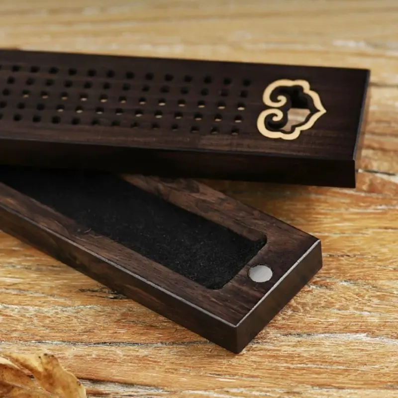 Handmade Sandalwood Incense Burner, Long Stick Incense Holder, Calm Space for Yoga, Meditation, Work Office, Aromatherapy Essential, Calming Home Fragrance