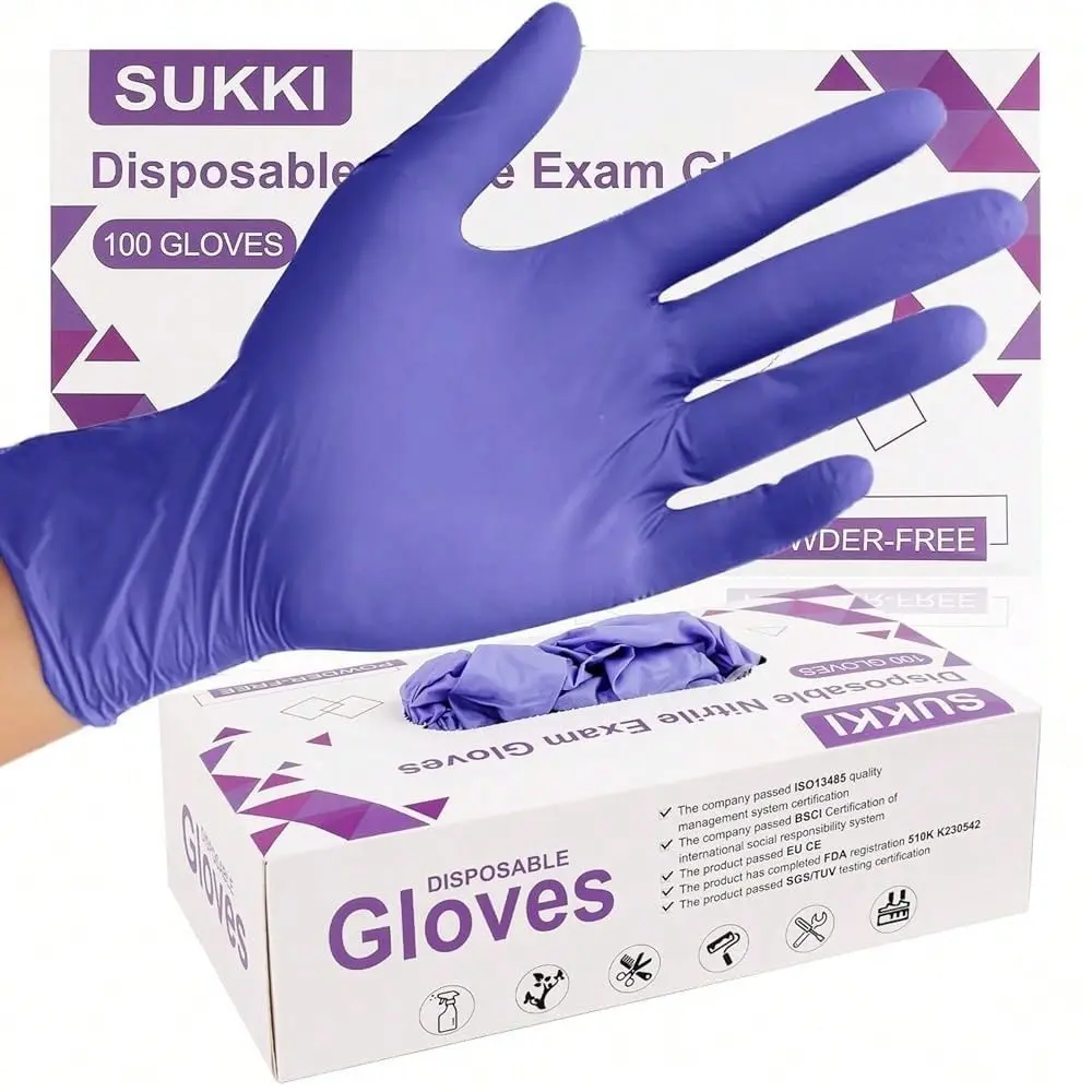 100/50/4 Pcs Disposable Latex Gloves, Durable Non-Slip, Ideal for Kitchen Cleaning & Gardening, Sizes S M L, Protective Gear