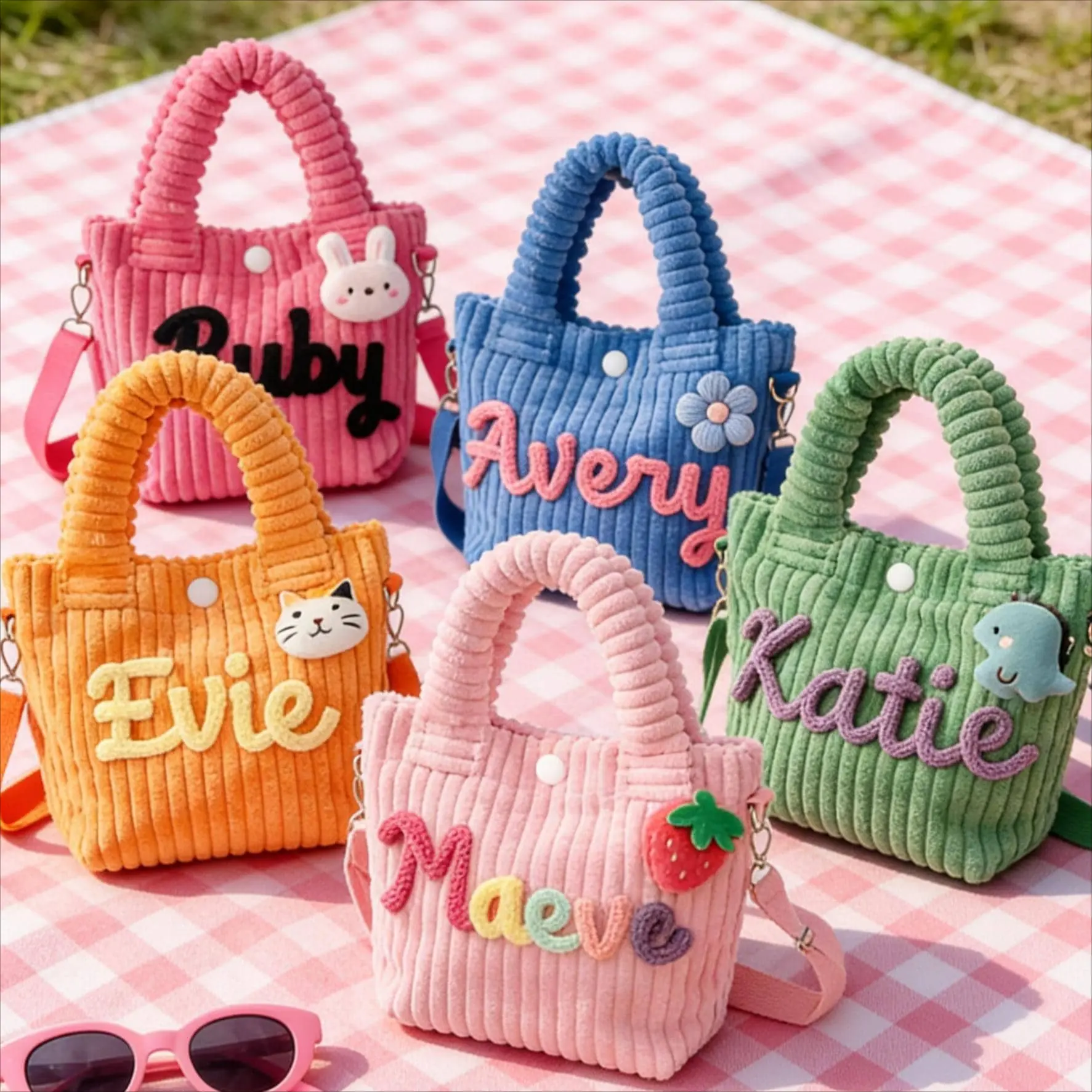AS1027 Personalized Custom Name Handbag, A Variety of Wool Accessories DIY Shoulder Messenger Bag