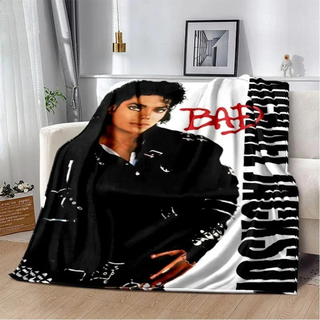 Michael Jackson Retro HD Print Blanket Soft Cozy Throw for Sofa Bed Couch | Lightweight Warm Travel Office Blanket for Adults Fans Gift