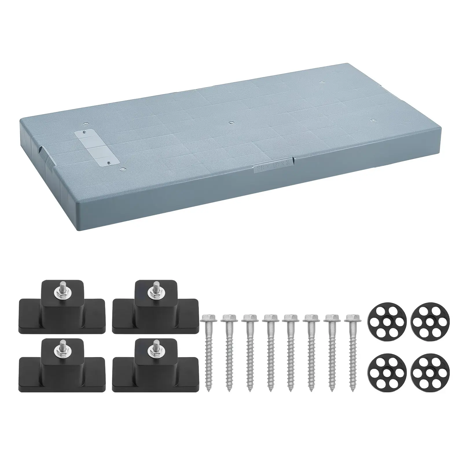 VEVOR Mini Split Pad 38L x 18W x 3H in for 9000-36000 BTU Air Conditioner, AC Condenser Base for Ductless Air Conditioner, Heat Pump, 700 lbs Capacity, Heavy Duty Outdoor AC Unit Base, Rubber Pad,Gray