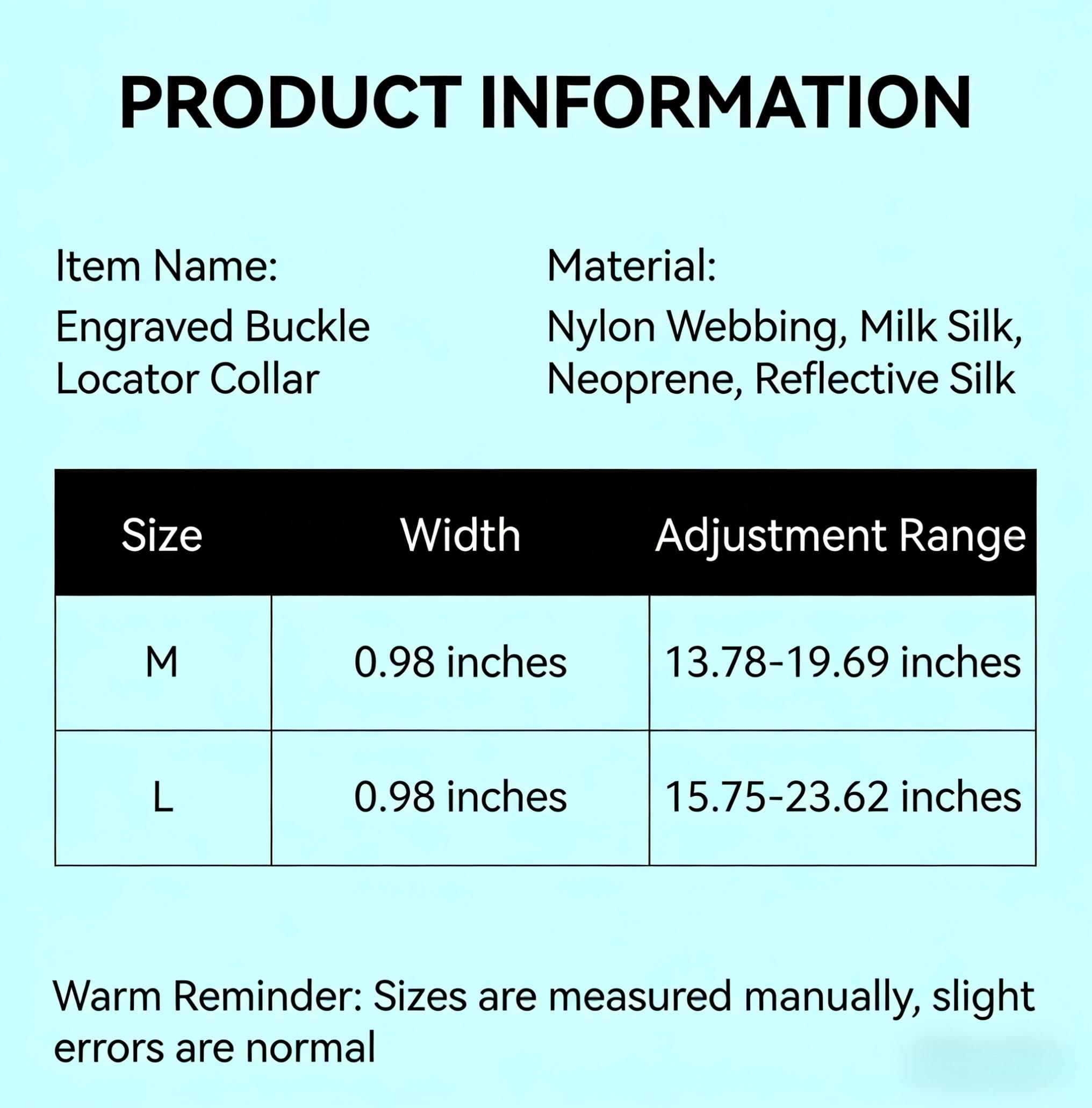 GPS Tracker Compatible Dog Collar, Waterproof Anti-Lost Pet Collar with Reflective Strips, Custom Laser Engraved, Durable for Small Medium Dogs, Safety Walking Pet Collar Protective Cover, Escape Proof Lightweight Adjustable Dog Neck Strap