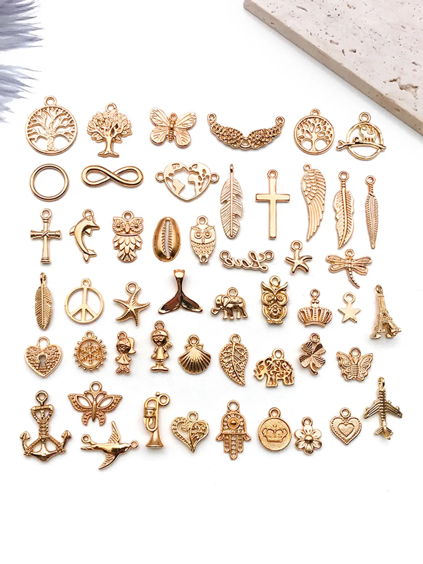 Random Style Alloy Charms Pendants, Charm for Bracelet Pendant, Earring Accessories for DIY Jewelry Handmade Bracelet Necklace Accessories, Shell Pendants, DIY Jewelry Making, Diy Jewelry Decoration, Charm Accessory