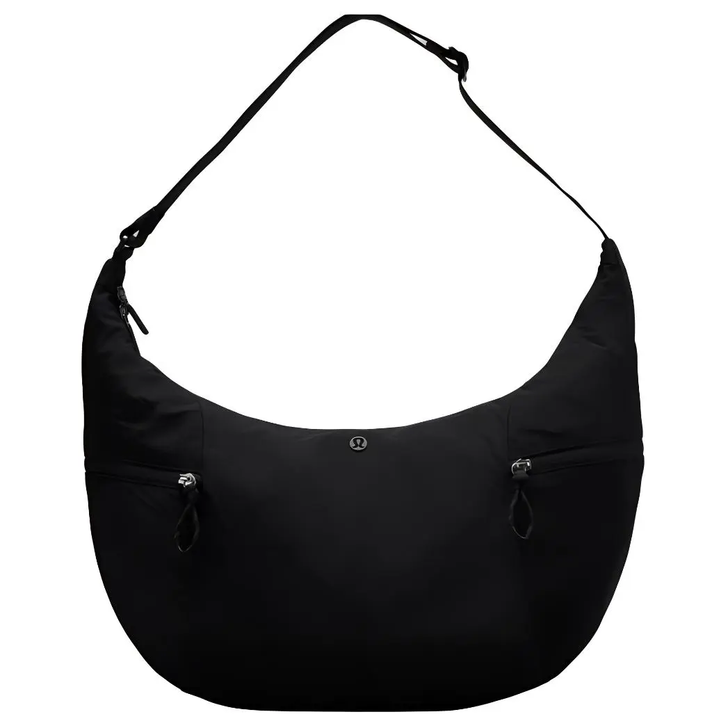Lululemon Large Slouchy 13L Casual Adjustable Crossbody-Shoulder Bag for Men and Women, Black (Women's Crossbody & Shoulder Bags Category)