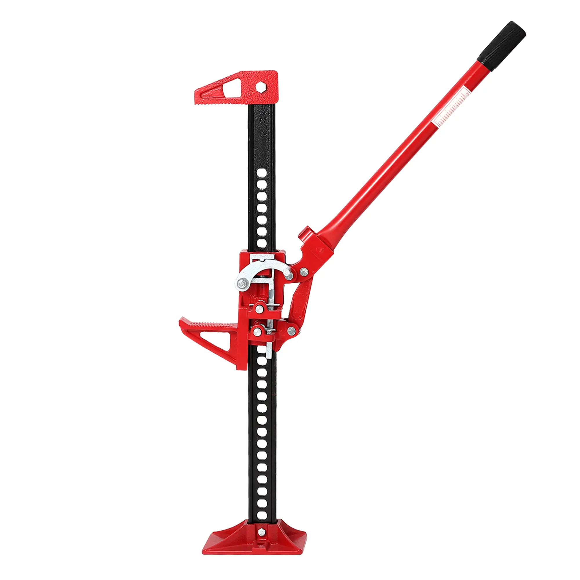 Heavy-Duty High Lift Farm Jack – 3 Ton (7000 lbs) Capacity – Adjustable Ratcheting Mechanism – Appropriate for Off-Road, Truck, SUV, Tractor, ATV, Utility Vehicle – Durable Red Steel