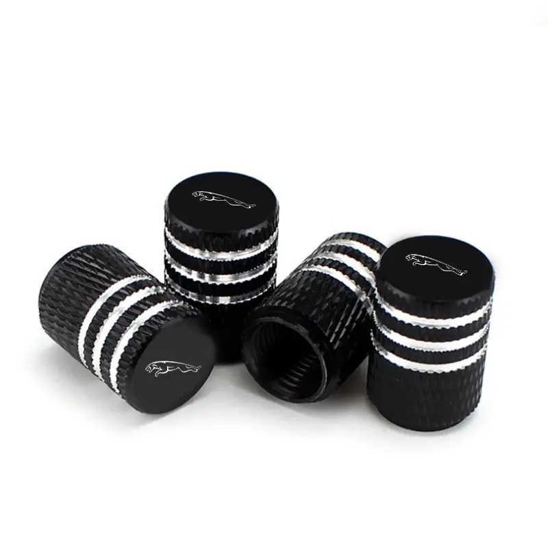 4pcs Aluminum Valve Caps for Jaguar Xel Xfl F-Pace E-Pace F-Type I-Pace, Durable Tire Air Cap, Tyre Caps, Essential Car Accessories