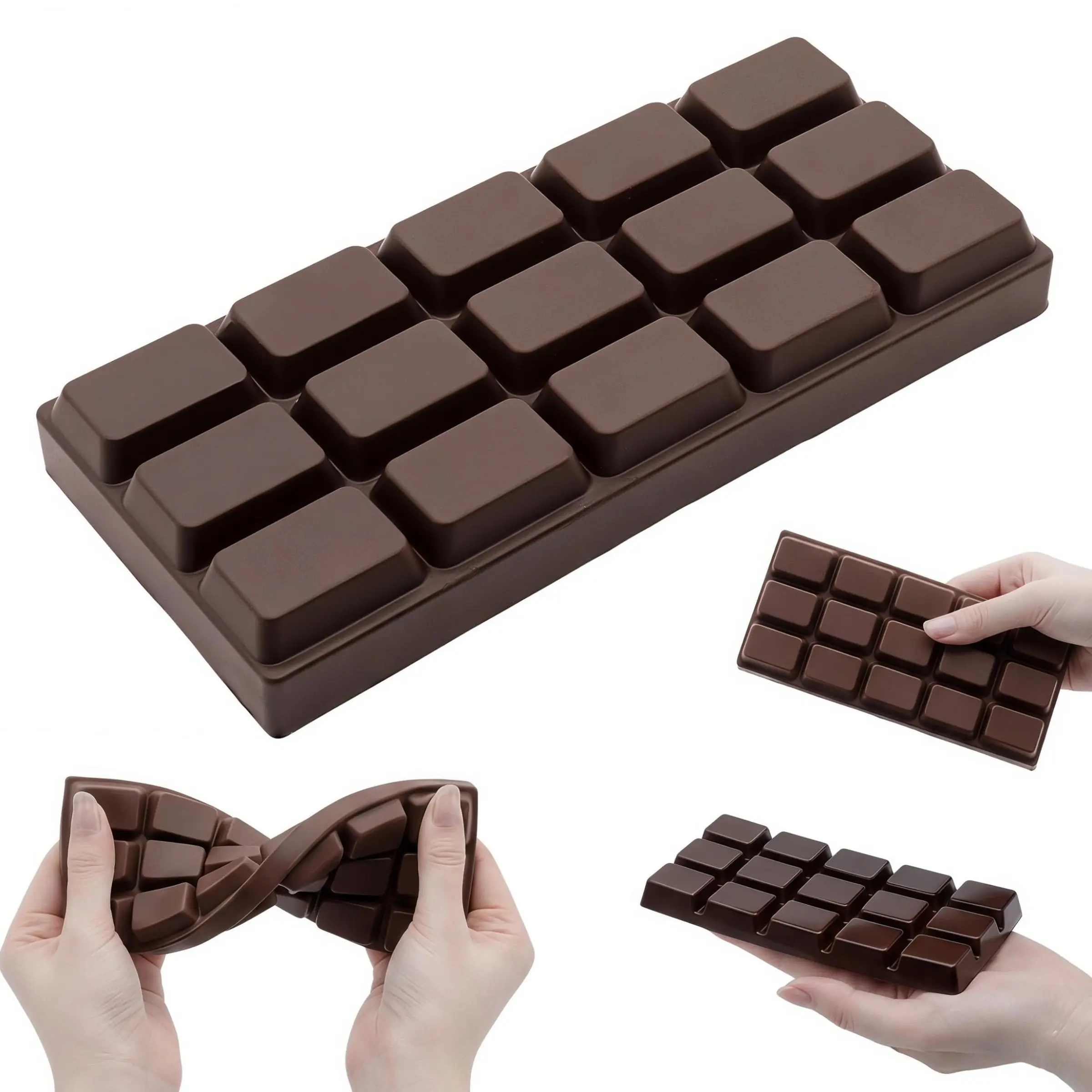 Soft Realistic Giant Food Squishy Toy, Stress Relief Office Desk Fidget, Perfect Party Gift for Adults, Anxiety Relief Chocolate Bar Toy