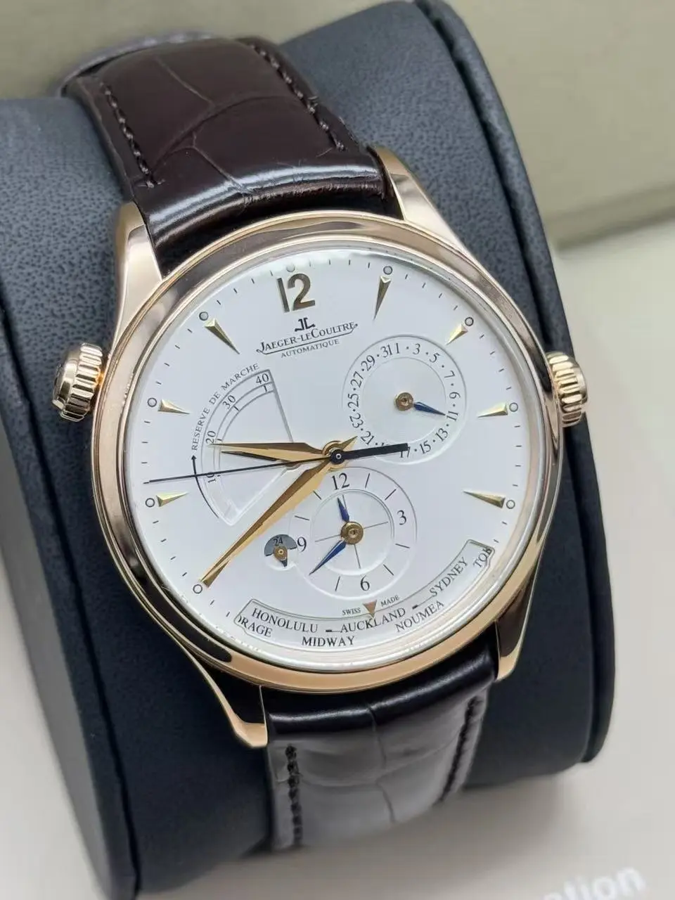 Jaeger-LeCoultre Master Collection 1422521 automatic mechanical watch, 18K rose gold, 39 mm, complete set