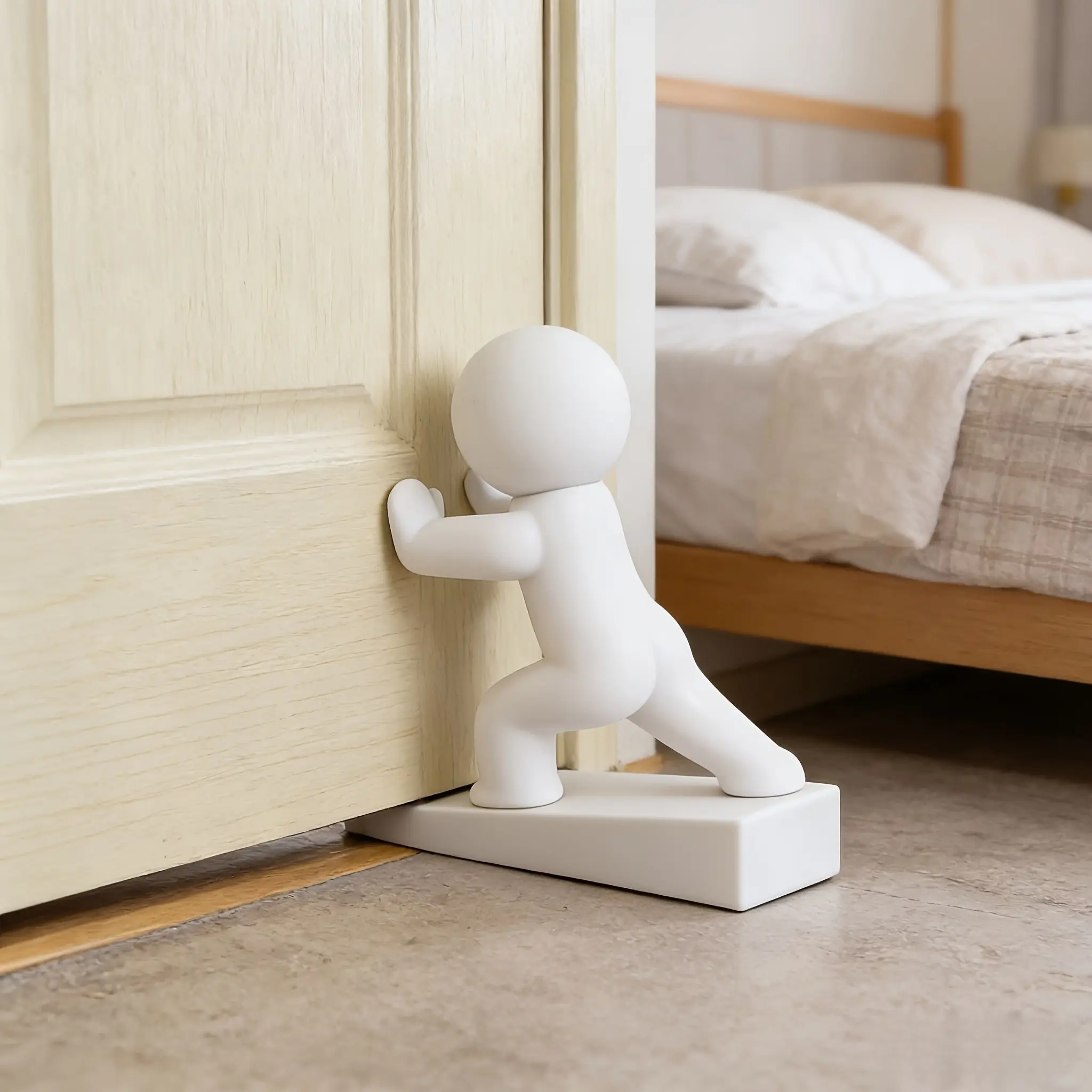 Cute Decorative Door Stopper Set, Flexible Movable Door Wedge, Non-Slip Base, Wall Floor Protection, Home Decoration, 2 Random Styles, Door Holder