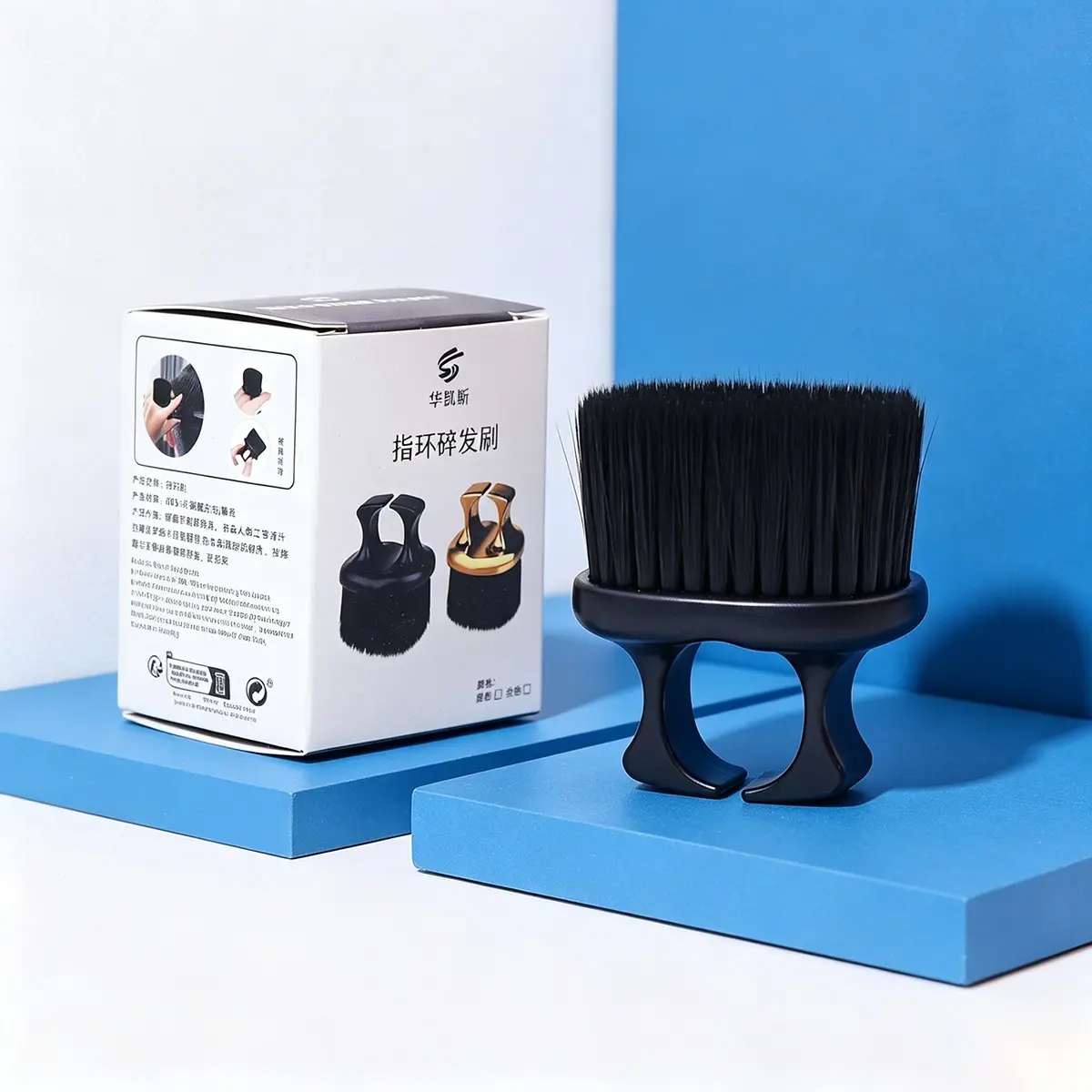 Ring Design Edge Control Hair Brush Portable Finger Hold Broken Hair Finishing Brush Soft Bristle Hair Styling Brush For Hair Flyaways Edges Brush