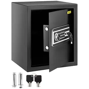 【DealsForYouDays】VEVOR Safe Box, 1.7 CU. FT Fingerprint Safe Box for Money with 2 Keys Digital Keypad, Q235 Steel Safe Box for Storing Cash, Jewelry, Pistols, Documents, Watches in Home Office Hotel