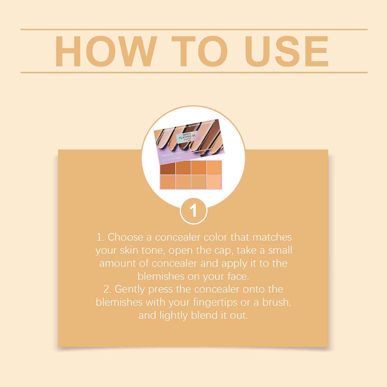 Medium Tone Soft Mist Gradient Concealer, Natural Lightweight Long-Lasting Coverage, Perfect for Daily Use, Ideal for All Skin Types