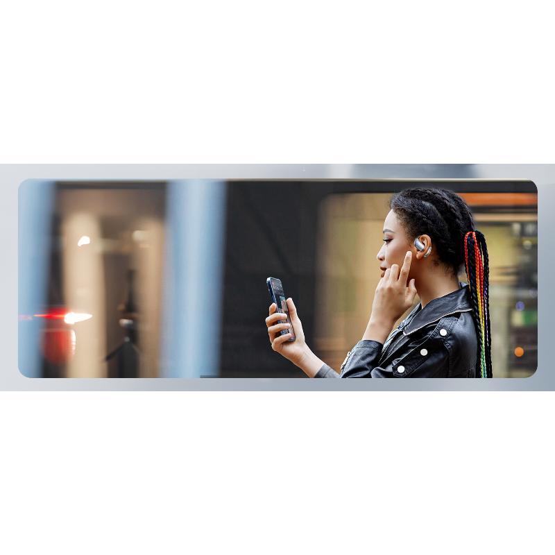 Open Ear Headphones Wireless Bluetooth, 60hrs Play 8D Sound Earphone Sport Earbuds with LED Display Over-Ear Buds Earhooks Built-in Mic Headset for Running Workout Driving