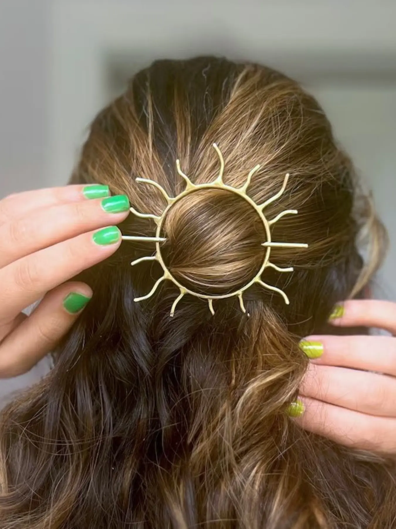 Vintage Hollow Sun Hair Stick, Metal Hair Pin, Elegant Geometric Hair Barrette, Bun Hair Accessories, Gift for Women and Girls