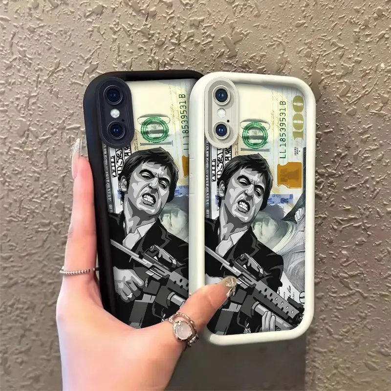Phone case for iphone X XS XSMAX Gift Shockproof TPU phone case with a Gun Full cover protection Celestial Eye Layered Phone Case ROOJTMHDT