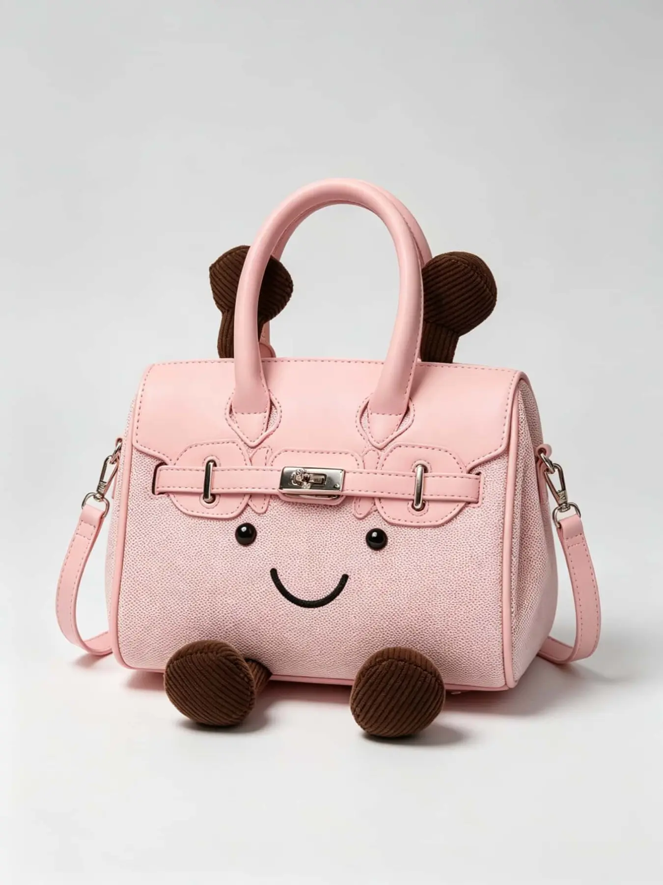 Cute Cotton Backpack, 2026 Fall Winter New Cartoon Fashion Plush Bag, Large Capacity Casual Handbag, Stylish and Comfortable Design
