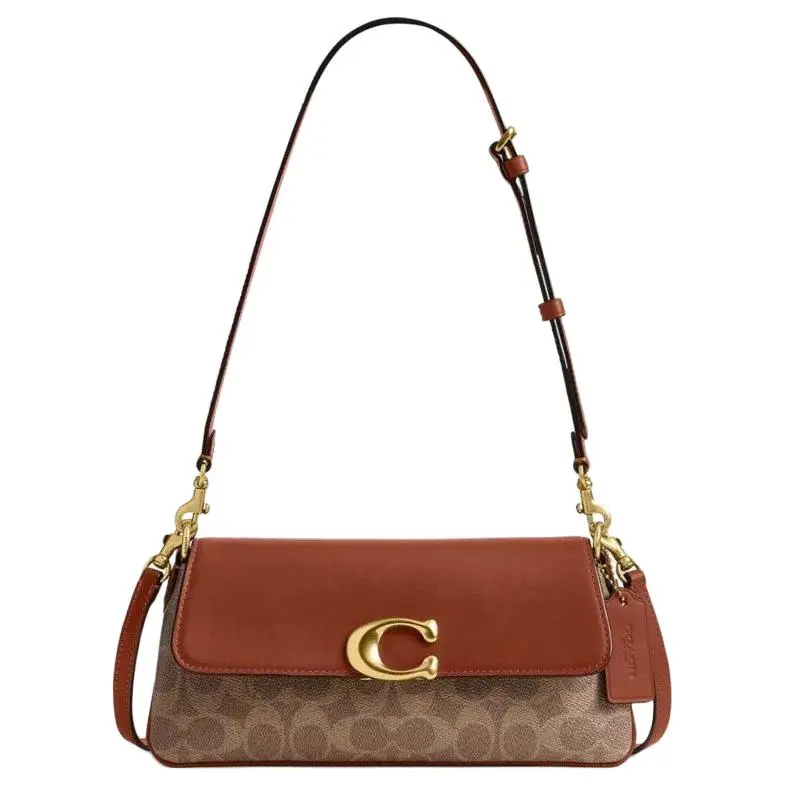 COACH Jet 25 Leather Handbag for Women – Vintage Style Brown Crossbody and Shoulder Bag