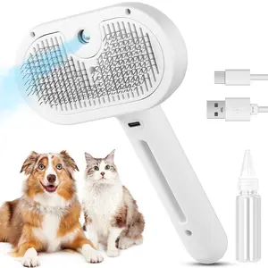 3-in-1 Steam Pet Grooming Brush, Pet Grooming Products for Dogs and Cats, Removes Tangled Loose Hair for Long & Short Hair
