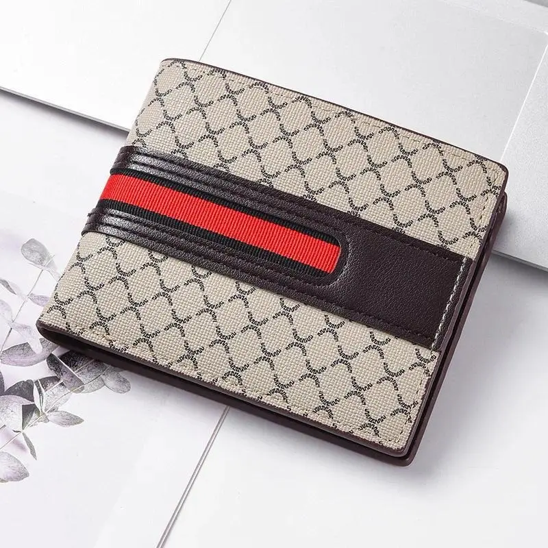Men's Leather Wallet, Ultra-Thin Casual Fashion Bifold with Multi-Card Slots and Zipper Coin Pocket for Business, Funky