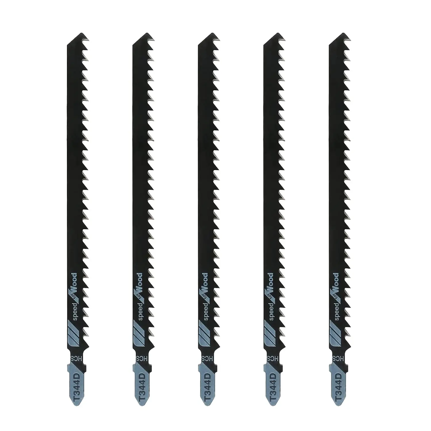 5 count T344D T-Shank Jigsaw , 6 Inch Long Jigsaw  High Carbon Steel Jig   for Quick   Plywood Hardwood PVC Plastic