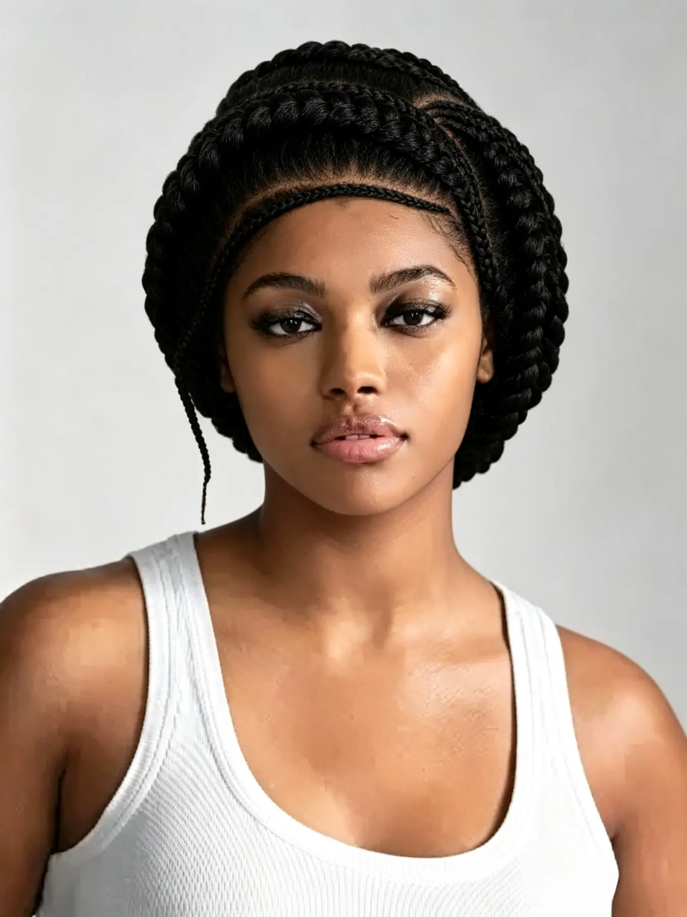 12 Inch Full Lace Wig, Handmade Cross Braided Updo Bun Style, Pre-Plucked Baby Hair, Adjustable Cap, Elegant Hairstyle Accessory, Synthetic Curly Wig