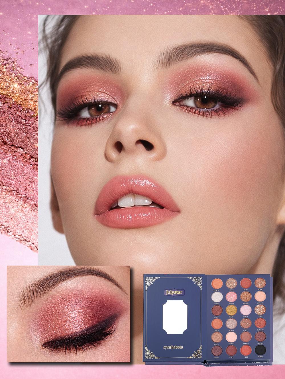 Julystar Secret Garden Makeup Palette, 4-In-1 Multicolor Eyeshadow + Blush Highlighter Contour Set, All-In-One Makeup Kit for Beginners